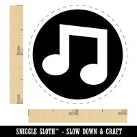 Eighth Notes Music in Circle Rubber Stamp for Stamping Crafting Planners