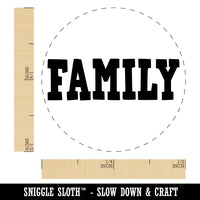 Family Fun Text Rubber Stamp for Stamping Crafting Planners