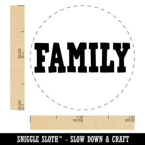 Family Fun Text Rubber Stamp for Stamping Crafting Planners