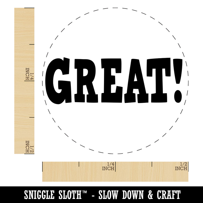 Great Fun Text Rubber Stamp for Stamping Crafting Planners