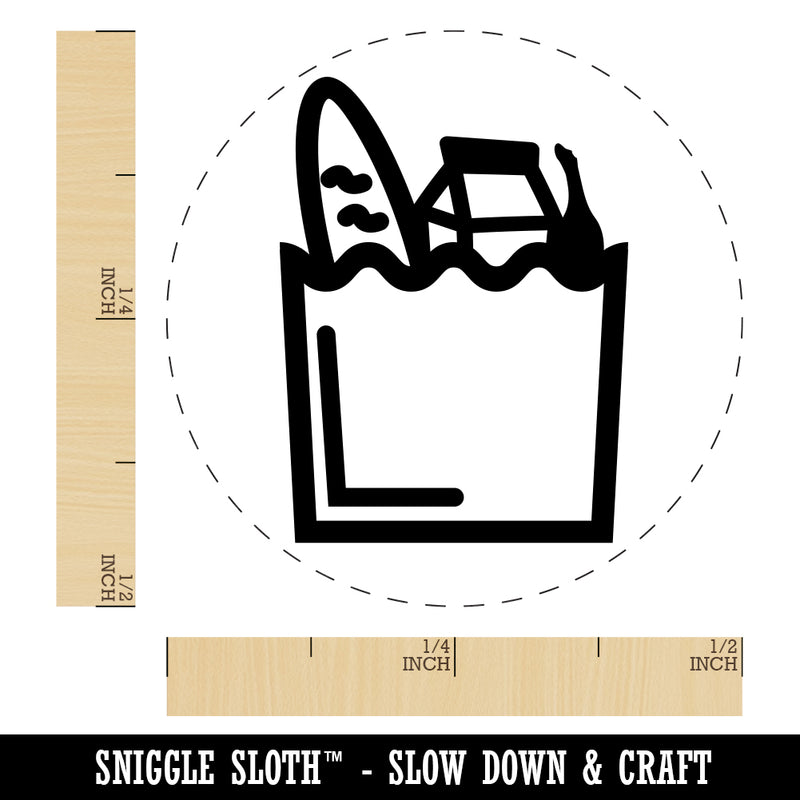 Groceries Grocery Store Icon Rubber Stamp for Stamping Crafting Planners
