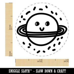 Happy Planet Space Doodle Rubber Stamp for Stamping Crafting Planners