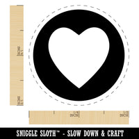 Heart in Circle Rubber Stamp for Stamping Crafting Planners