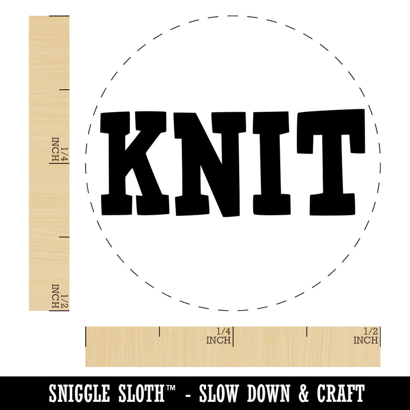 Knit Fun Text Rubber Stamp for Stamping Crafting Planners