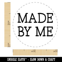 Made By Me Handmade Fun Text Rubber Stamp for Stamping Crafting Planners