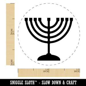 Menorah Hanukkah Rubber Stamp for Stamping Crafting Planners