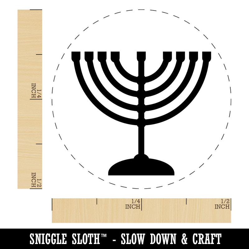 Menorah Hanukkah Rubber Stamp for Stamping Crafting Planners