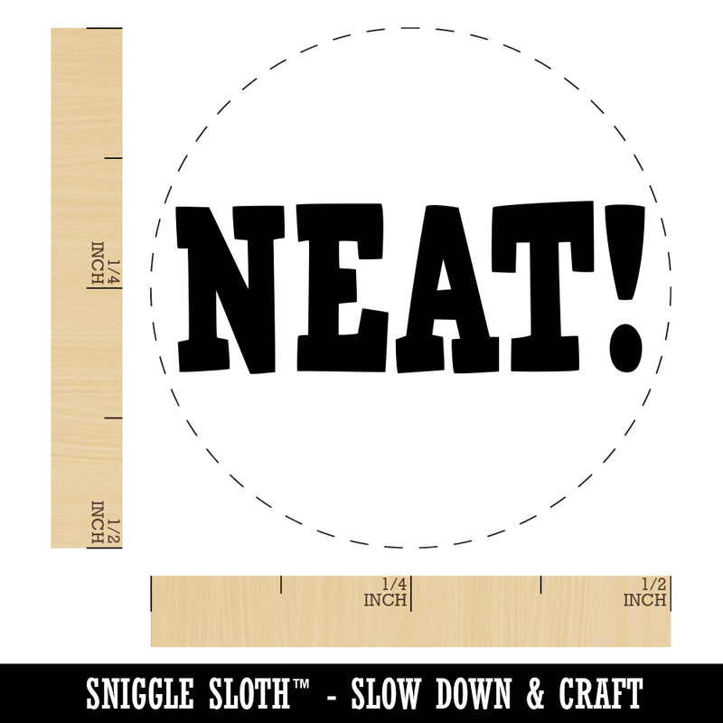 Neat Fun Text Rubber Stamp for Stamping Crafting Planners