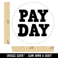 Pay Day Fun Text Rubber Stamp for Stamping Crafting Planners