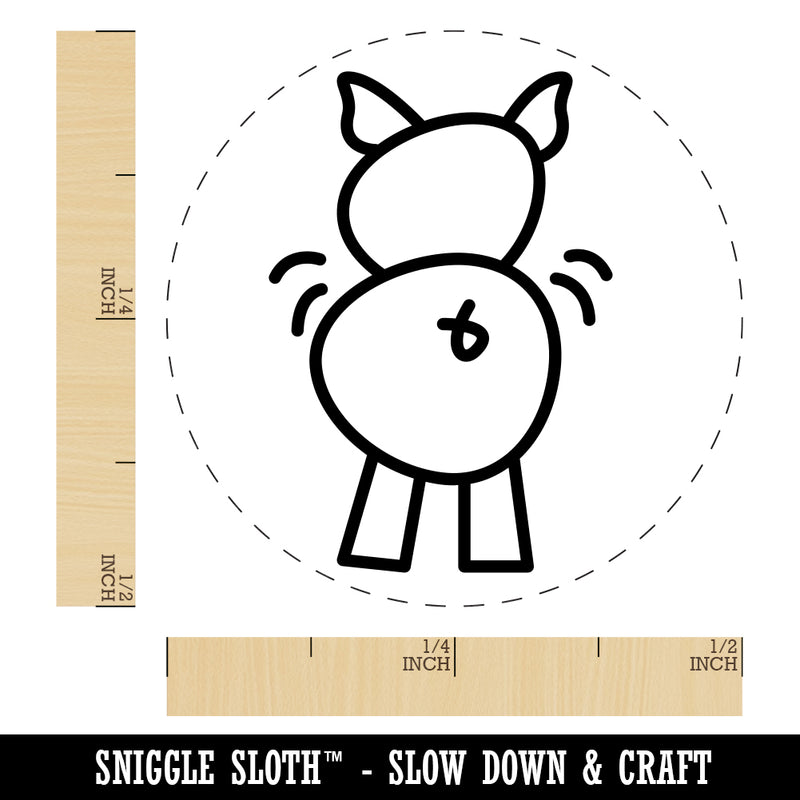 Pig Butt Doodle Rubber Stamp for Stamping Crafting Planners