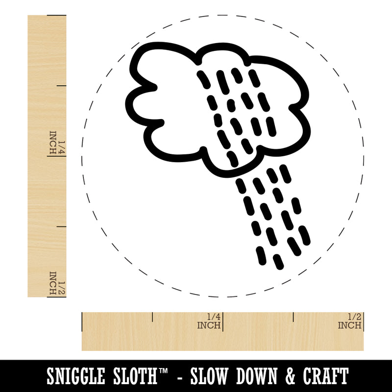 Rain Storm Doodle Rubber Stamp for Stamping Crafting Planners