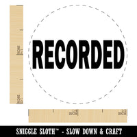 Recorded Text Rubber Stamp for Stamping Crafting Planners