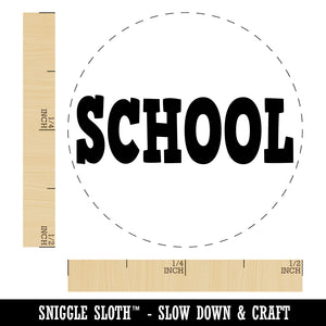 School Fun Text Rubber Stamp for Stamping Crafting Planners