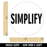 Simplify Text Rubber Stamp for Stamping Crafting Planners