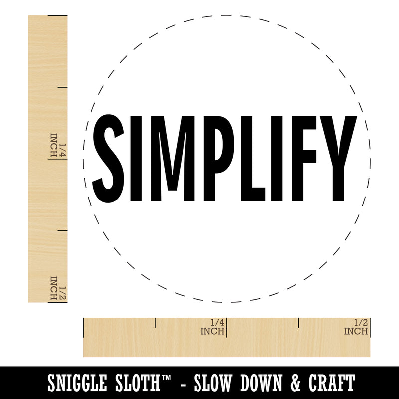 Simplify Text Rubber Stamp for Stamping Crafting Planners