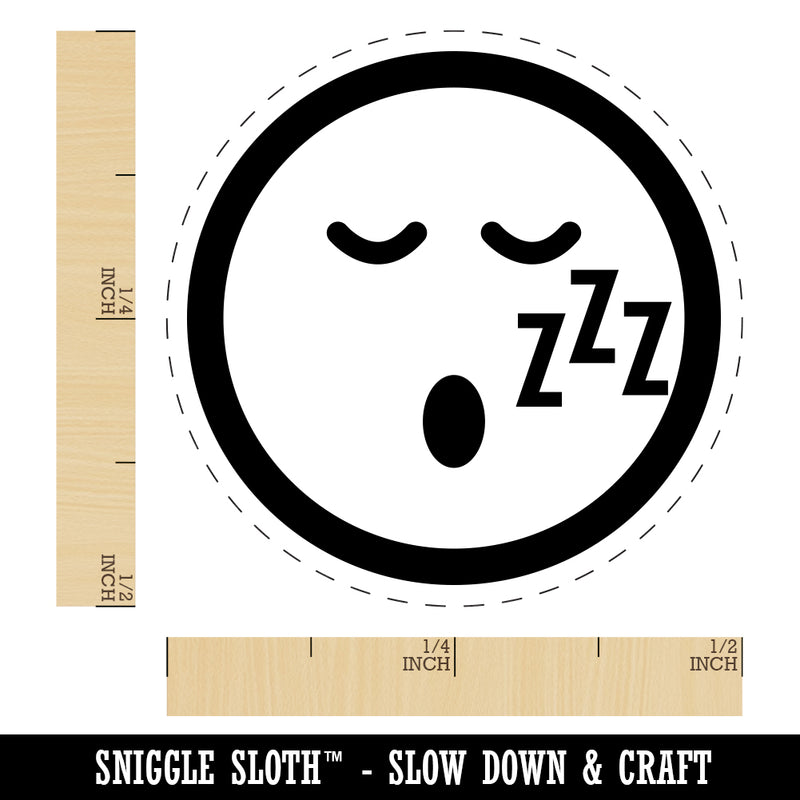 Sleeping Face Tired Emoticon Rubber Stamp for Stamping Crafting Planners