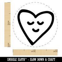 Sleeping Heart Doodle Rubber Stamp for Stamping Crafting Planners