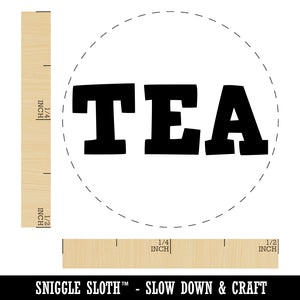 Tea Fun Text Rubber Stamp for Stamping Crafting Planners