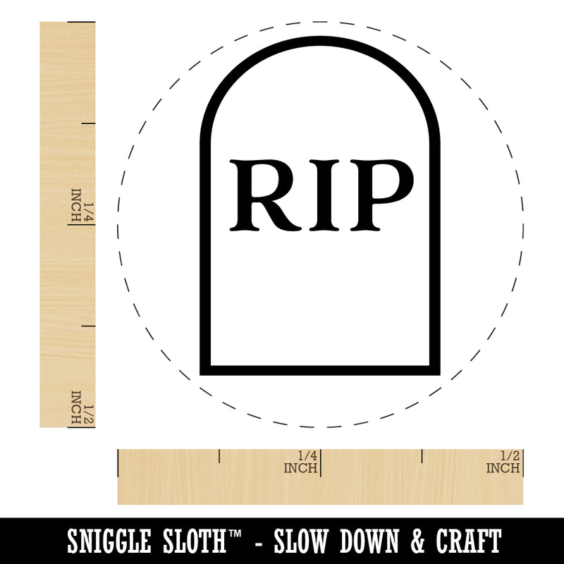 Tombstone RIP Halloween Rubber Stamp for Stamping Crafting Planners