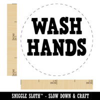 Wash Hands Text Rubber Stamp for Stamping Crafting Planners