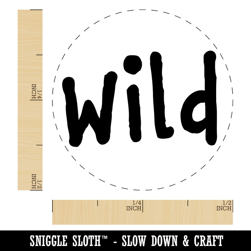 Wild Fun Text Rubber Stamp for Stamping Crafting Planners