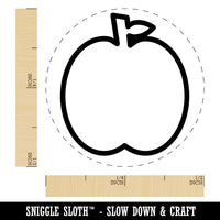 Apple Fruit Outline Rubber Stamp for Stamping Crafting Planners