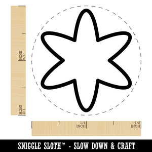 Asterisk Symbol Outline Rubber Stamp for Stamping Crafting Planners