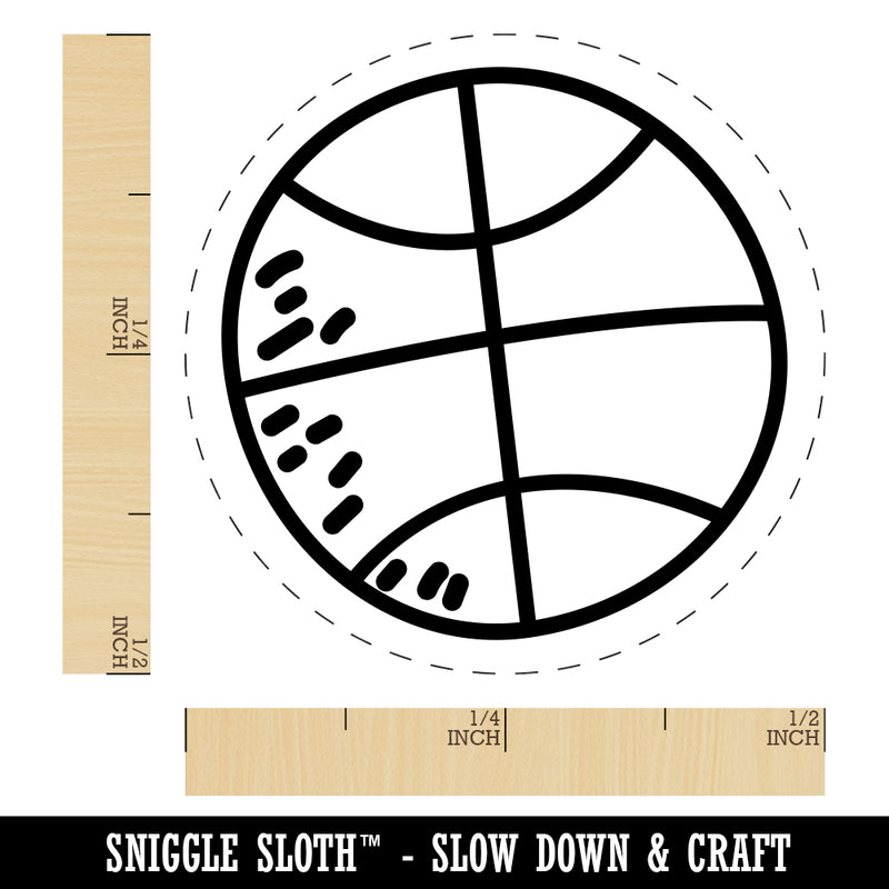 Basketball Doodle Rubber Stamp for Stamping Crafting Planners