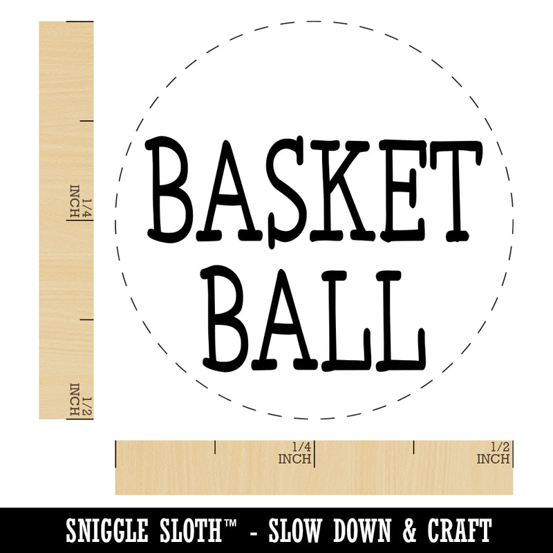 Basketball Fun Text Rubber Stamp for Stamping Crafting Planners