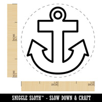 Boat Anchor Nautical Outline Rubber Stamp for Stamping Crafting Planners