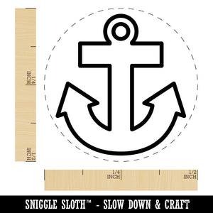 Boat Anchor Nautical Outline Rubber Stamp for Stamping Crafting Planners