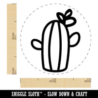 Cactus Succulent with Flower Doodle Rubber Stamp for Stamping Crafting Planners