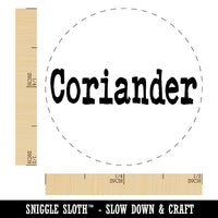 Coriander Herb Fun Text Rubber Stamp for Stamping Crafting Planners