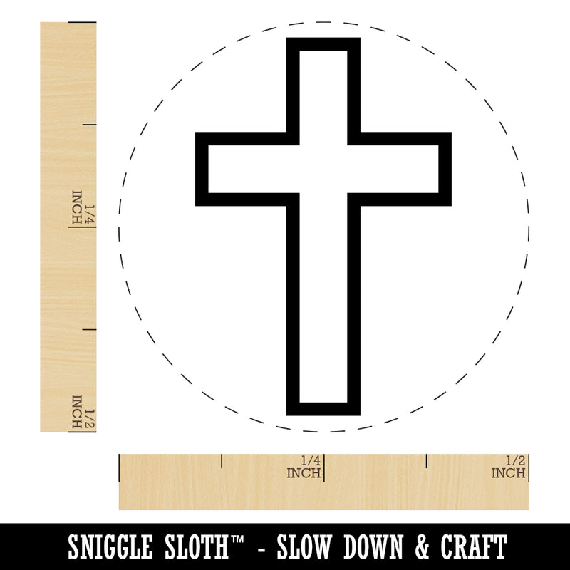 Cross Christian Church Religion Outline Rubber Stamp for Stamping Crafting Planners