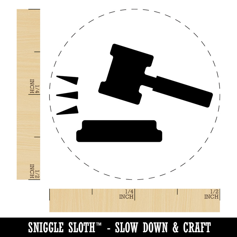 Gavel Judge Lawyer Icon Rubber Stamp for Stamping Crafting Planners