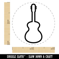 Guitar Outline Rubber Stamp for Stamping Crafting Planners