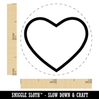 Heart Love Outline Rubber Stamp for Stamping Crafting Planners