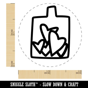 Hearts Love in Jar Rubber Stamp for Stamping Crafting Planners