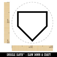 Home Plate Baseball Outline Rubber Stamp for Stamping Crafting Planners