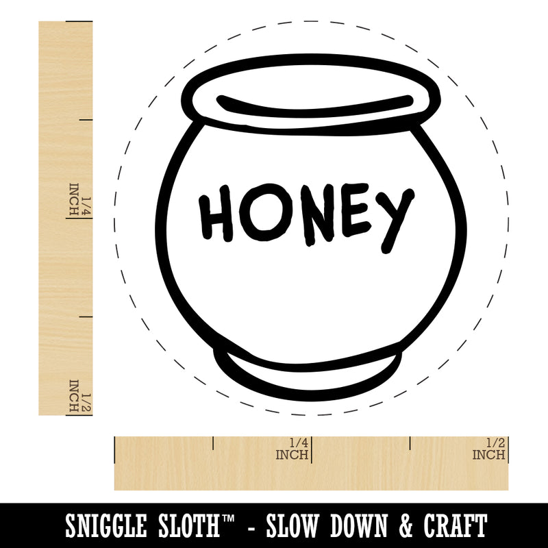 Honey Pot Doodle Bee Rubber Stamp for Stamping Crafting Planners