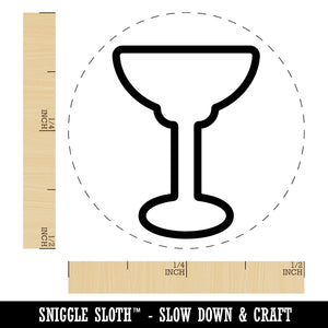 Margarita Glass Outline Rubber Stamp for Stamping Crafting Planners