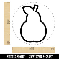 Pear Fruit Outline Rubber Stamp for Stamping Crafting Planners