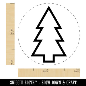 Pine Tree Outline Rubber Stamp for Stamping Crafting Planners