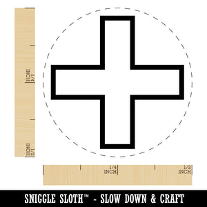 Plus Sign Outline Rubber Stamp for Stamping Crafting Planners