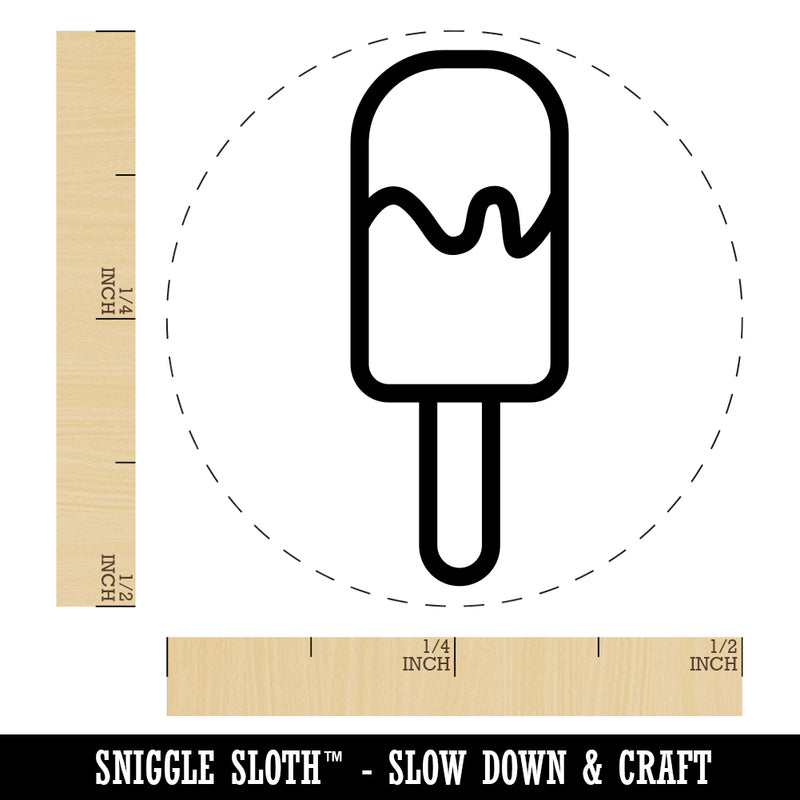 Popsicle Ice Cream on Stick Summer Rubber Stamp for Stamping Crafting Planners