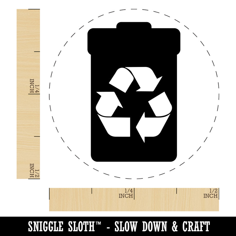 Recycle Can Solid Rubber Stamp for Stamping Crafting Planners