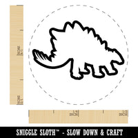 Stegosaurus Dinosaur Outline Rubber Stamp for Stamping Crafting Planners