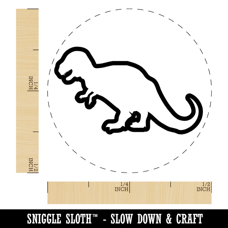 Tyrannosaurus Rex Dinosaur Outline Rubber Stamp for Stamping Crafting Planners