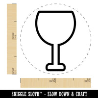 Wine Glass Outline Rubber Stamp for Stamping Crafting Planners