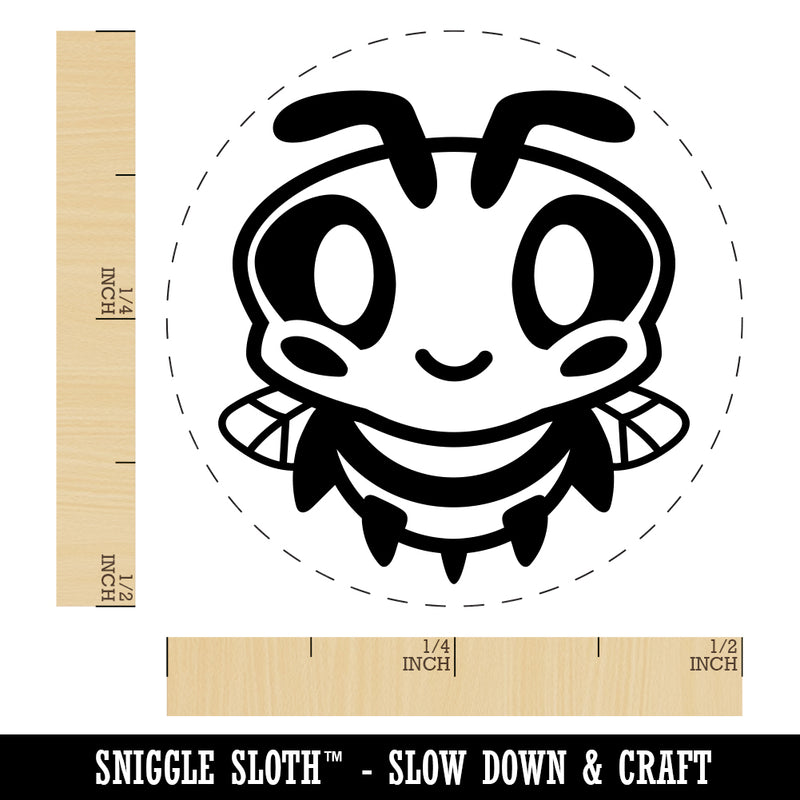 Cute Bee Happy Rubber Stamp for Stamping Crafting Planners